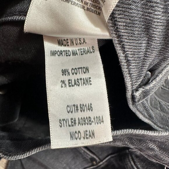 Agolde Black Nico High Rise Button Fly Medium Wash Ankle Slim Jeans Women's 25 - Picture 9 of 9